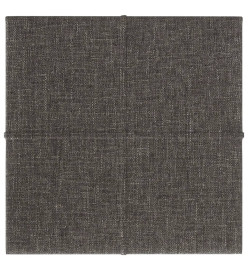 Panneaux muraux 12 pcs Gris foncé 30x30 cm Tissu 1,08 m²