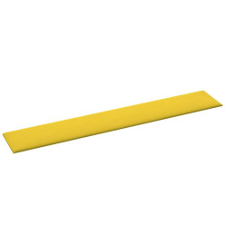 Panneaux muraux 12 pcs Jaune clair 90x15 cm Tissu 1,62 m²