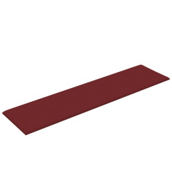 Panneaux muraux 12 pcs Rouge bordeaux 60x15 cm Tissu 1,08 m²