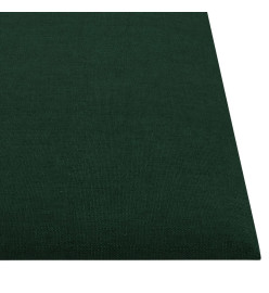 Panneaux muraux 12 pcs Vert foncé 30x30 cm Tissu 1,08 m²