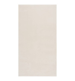 Tapis shaggy doux lavable 80x150 cm Antidérapant Crème