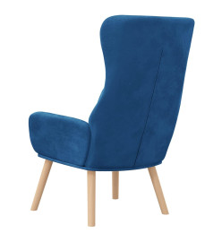 Chaise de relaxation Bleu Velours