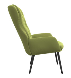 Chaise de relaxation Vert clair Velours