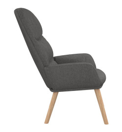 Chaise de relaxation Gris foncé Tissu