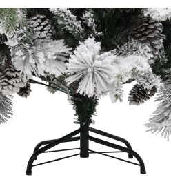 Sapin de Noël à flocons de neige et pommes de pin 150 cm PVC/PE