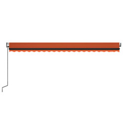 Auvent automatique capteur de vent LED 500x350 cm Orange marron