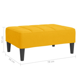 Repose-pied Jaune 78x56x32 cm Velours