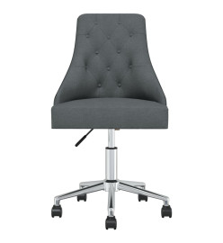 Chaise pivotante de bureau Gris foncé Tissu