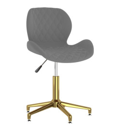 Chaise pivotante de salle à manger Gris foncé Velours