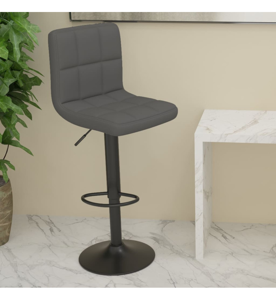 Tabouret de bar Gris foncé Tissu