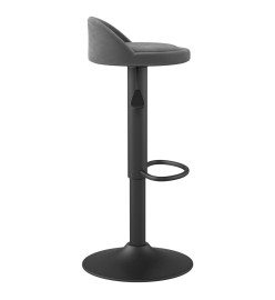 Tabourets de bar lot de 2 gris foncé velours