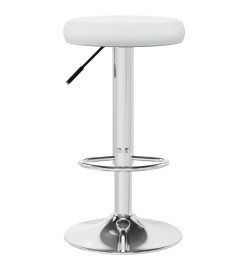 Tabourets de bar 2 pcs Blanc Similicuir