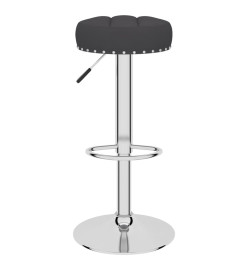 Tabourets de bar lot de 2 noir tissu