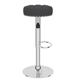 Tabourets de bar lot de 2 noir tissu