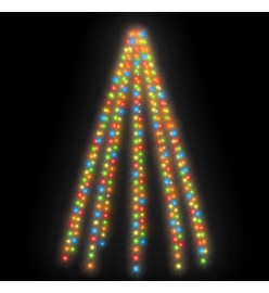 Guirlande lumineuse d'arbre de Noël 250 LED colorées 250 cm