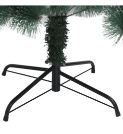 Sapin de Noël artificiel avec support Vert 210 cm PET