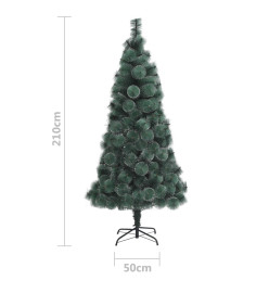 Sapin de Noël artificiel avec support Vert 210 cm PET