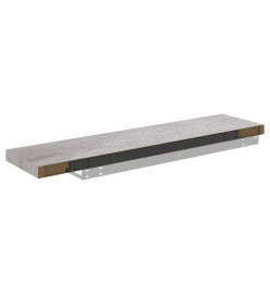 Étagère murale flottante Gris béton 90x23,5x3,8 cm MDF