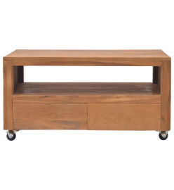 Meuble TV avec roues 80x50x42 cm Bois de teck solide