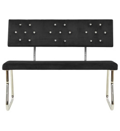 Banc 110 cm Noir Velours