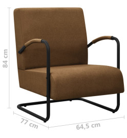 Fauteuil Marron Tissu