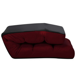 Chaise pliable de sol Rouge bordeaux Similicuir