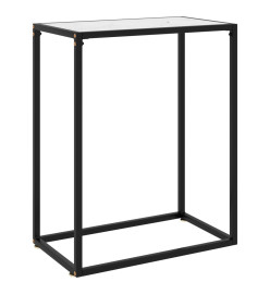 Table console Blanc 60x35x75 cm Verre trempé