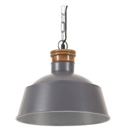 Lampe suspendue industrielle 32 cm Gris E27