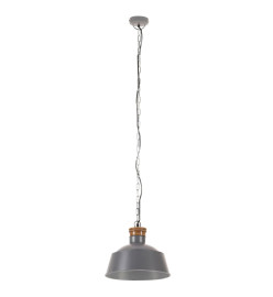 Lampe suspendue industrielle 32 cm Gris E27