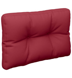 Coussin de palette rouge bordeaux 50x40x12 cm tissu