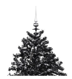 Arbre de Noël neigeux avec base de parapluie Noir 170 cm PVC