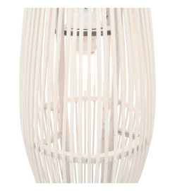 Lampe suspendue Blanc Osier 40 W 23x55 cm Ovale E27