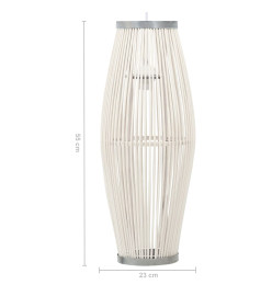 Lampe suspendue Blanc Osier 40 W 23x55 cm Ovale E27