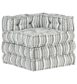 Pouf modulaire Gris rayé Tissu