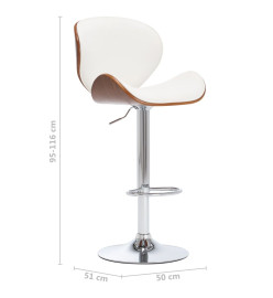 Tabouret de bar Blanc Similicuir