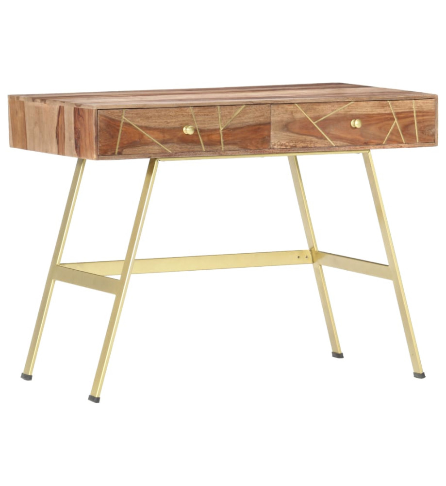 Bureau avec tiroirs 100x55x75 cm Bois solide