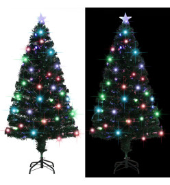 Arbre de Noël pré-éclairé avec support 150 cm fibre optique