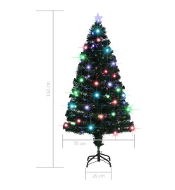 Arbre de Noël pré-éclairé avec support 150 cm fibre optique