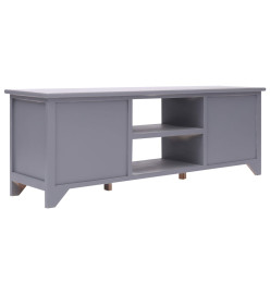 Meuble TV Gris 115x30x40 cm Bois de Paulownia