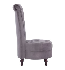 Chaise à dossier haut Gris Velours