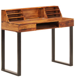 Bureau 110x50x94 cm Bois solide de Sesham et acier