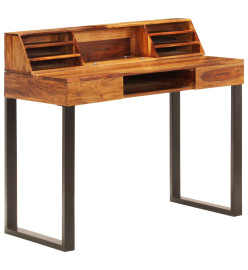 Bureau 110x50x94 cm Bois solide de Sesham et acier