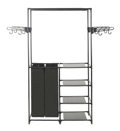 Porte-vêtements Acier et tissu non-tissé 87x44x158 cm Noir