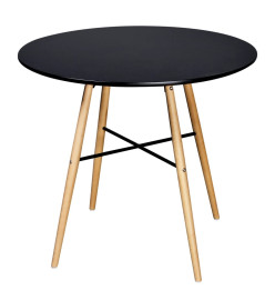 Table de salle à manger ronde MDF Noir