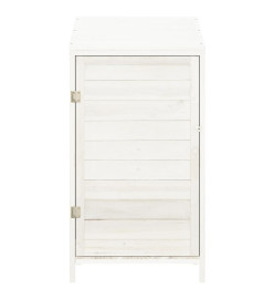 Remise de jardin Blanc 55x52x112 cm Bois de sapin solide