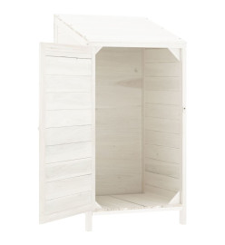 Remise de jardin Blanc 55x52x112 cm Bois de sapin solide