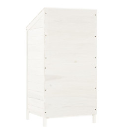 Remise de jardin Blanc 55x52x112 cm Bois de sapin solide