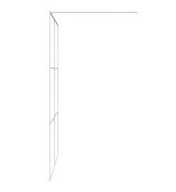 Paroi de douche Blanc 140x195 cm Verre ESG transparent