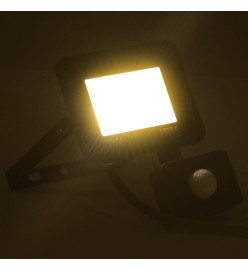 Projecteur à LED avec capteur 20 W Blanc chaud