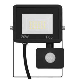 Projecteur à LED avec capteur 20 W Blanc chaud